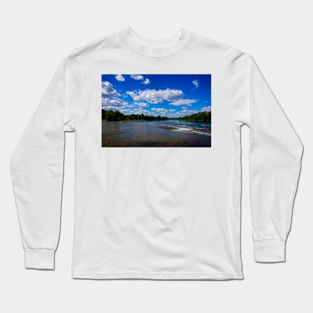 The Mississippi River on a sunny day Long Sleeve T-Shirt by josefpittner